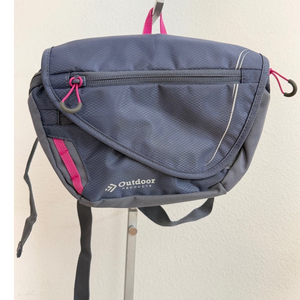 Outdoor Products Blue Pink Ripstop Nylon Fanny Pack Hiking Waist Bag Padded Mesh